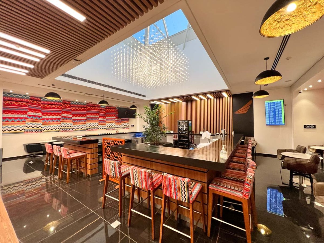 Bar Area at Addis Ababa Ethiopian Sheba Cloud Nine Lounge