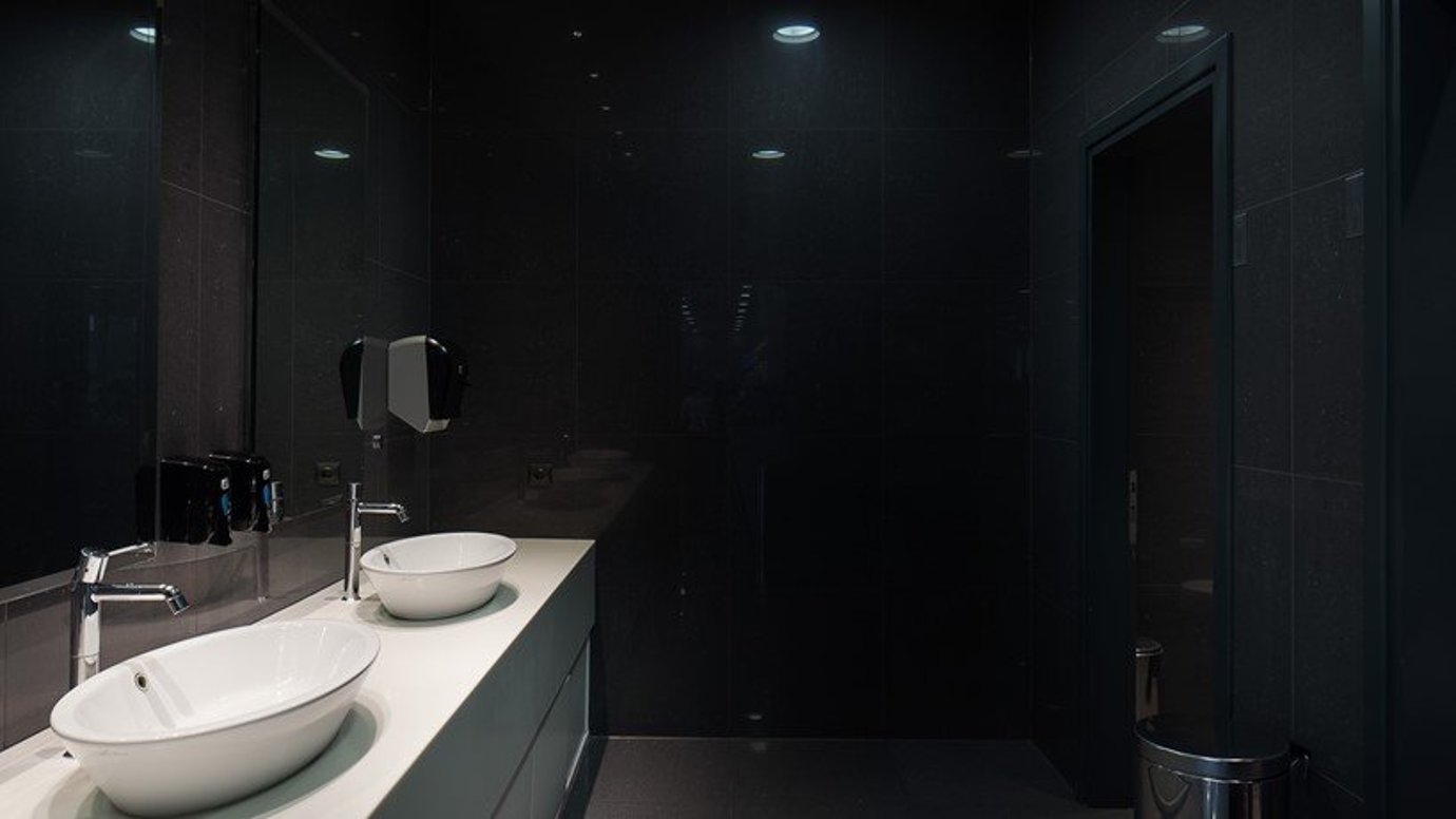 Bathroom at the Athens International Airport Goldair CIP Lounge, Hall B