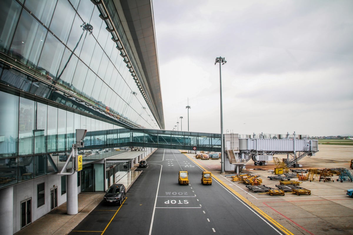 Aerobridge at airport