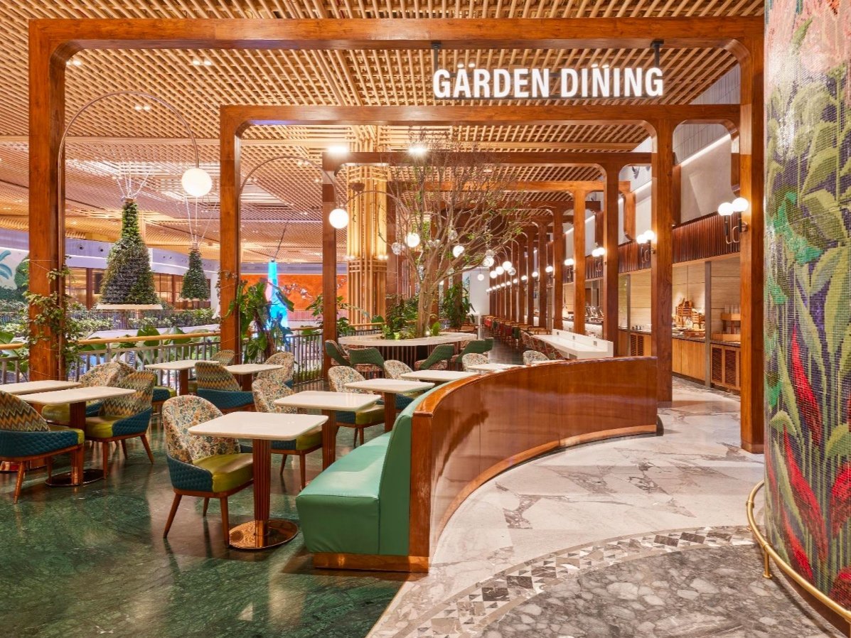 Garden Dining Area Themed Room at at the BLR 080 Domestic Lounge & VIP Domestic Lounge