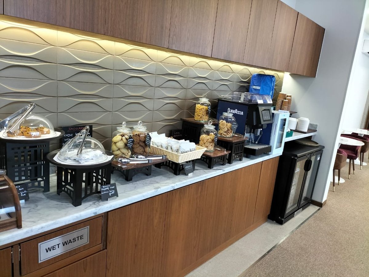 Food and beverage option at Lounge, Kerbside, Terminal 1, Bengaluru Airport.