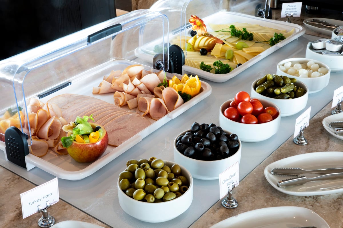 Cold Meat Cuts and Cheese at Primeclass Lounge Zurich Airport