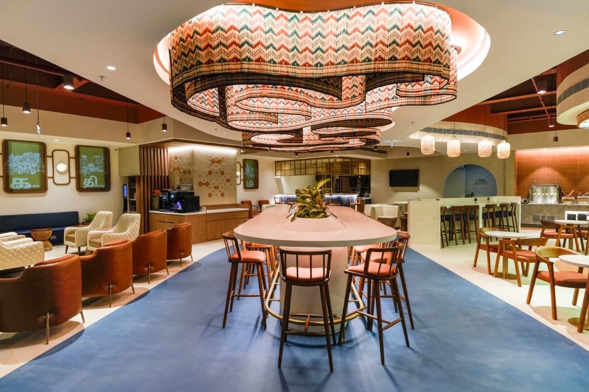 Seating and Bar Seating at O'Vetra Lounge Trichy Airport International Lounge
