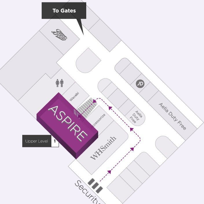 Luton Airport Aspire Lounge Map