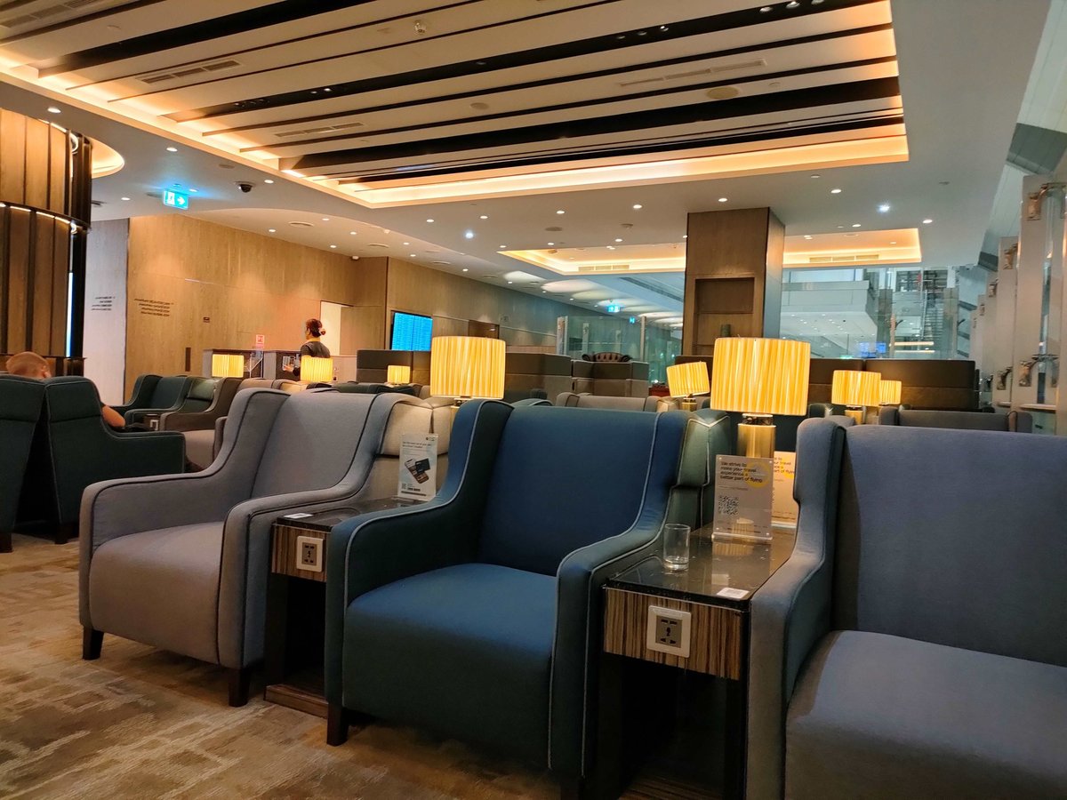 Armchair Seating Areas at Plaza Premium Lounge Dubai DXB