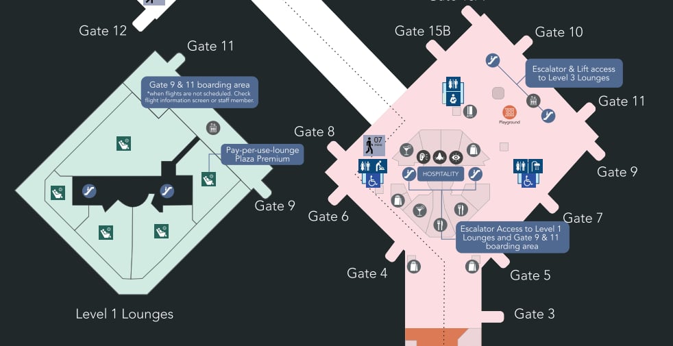 Map of Melbourne airport.