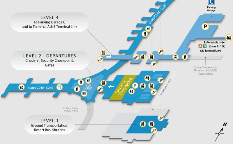 Orlando International Airport Terminal C Map