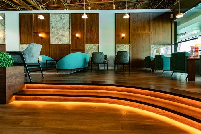 Seating and Lighting Effect at Primeclass Lounge Skopje International Airport