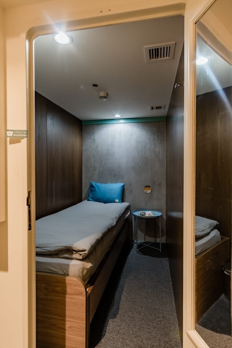 YAWN Lite Cabin Single at sleep ‘n fly in Concourse D, opposite Gate D7, DXB Airport
