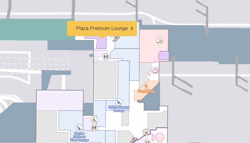 Location of the Plaza Premium Lounge at Singapore Changi Airport.
