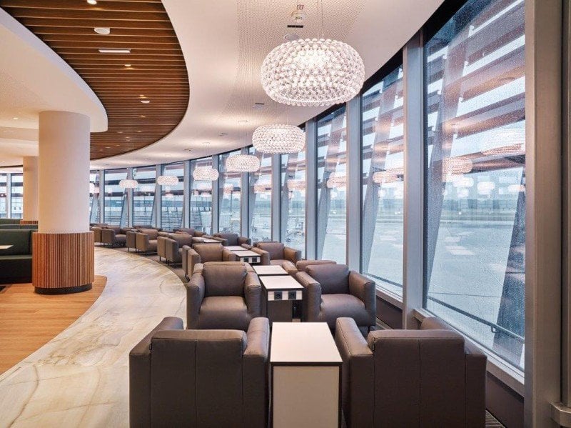 Seating at VIENNA Lounge at VIE Vienna International Airport