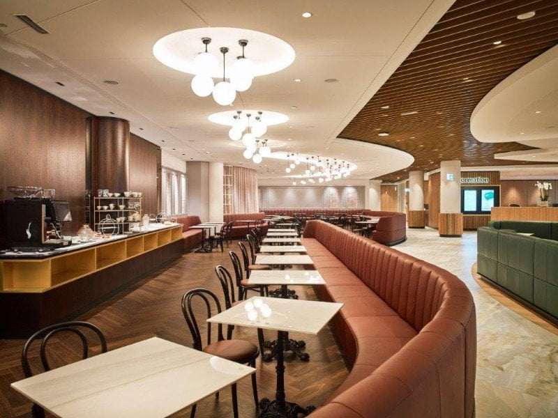 Seating at VIENNA Lounge at VIE Vienna International Airport