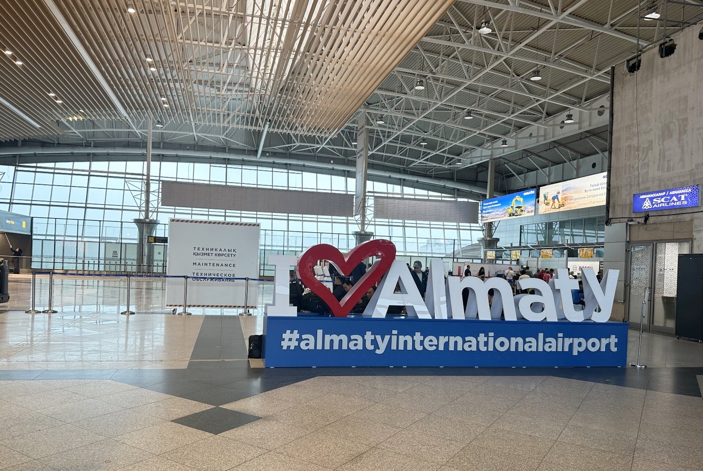 Almaty International Airport domestic terminal check-in Almaty International Airport domestic terminal check-in