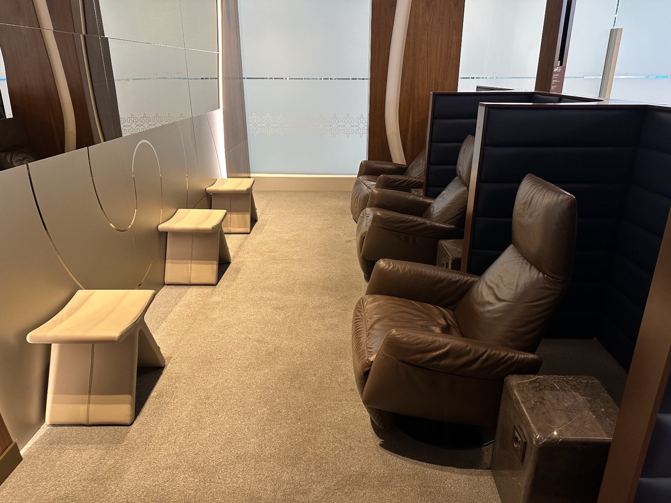Napping area in the Air Astana Shanyraq Lounge Napping area in the Air Astana Shanyraq Lounge
