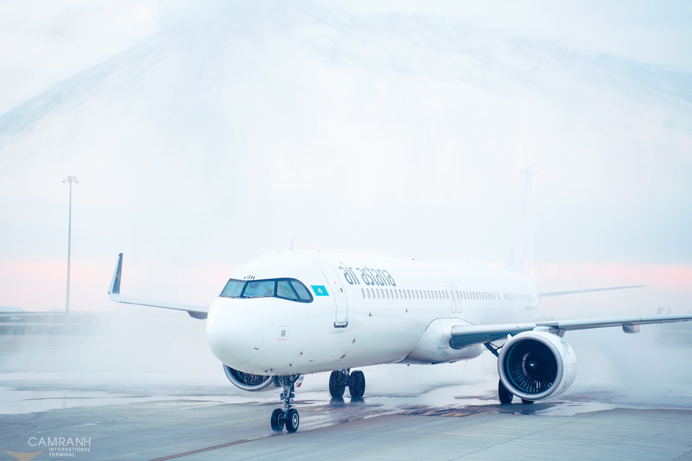 Plane at the International Terminal section of Cam Ranh Airport.