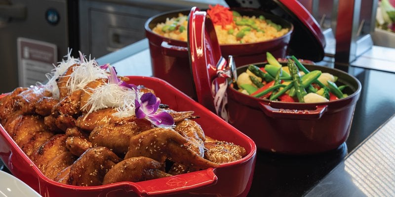 Food at Plaza Premium Lounge at Chubu Centrair International Airport