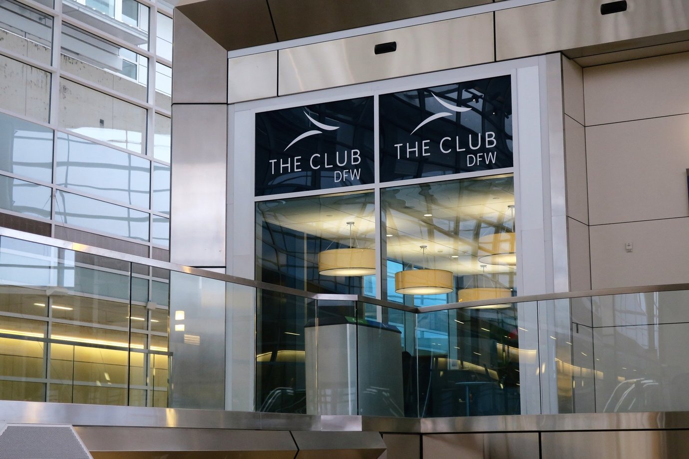 The Club lounge entrance at Dallas Fort Worth Airport The Club lounge entrance at Dallas Fort Worth Airport