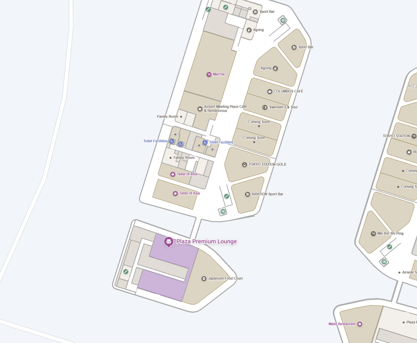 Plaza Premium Lounge Location Map