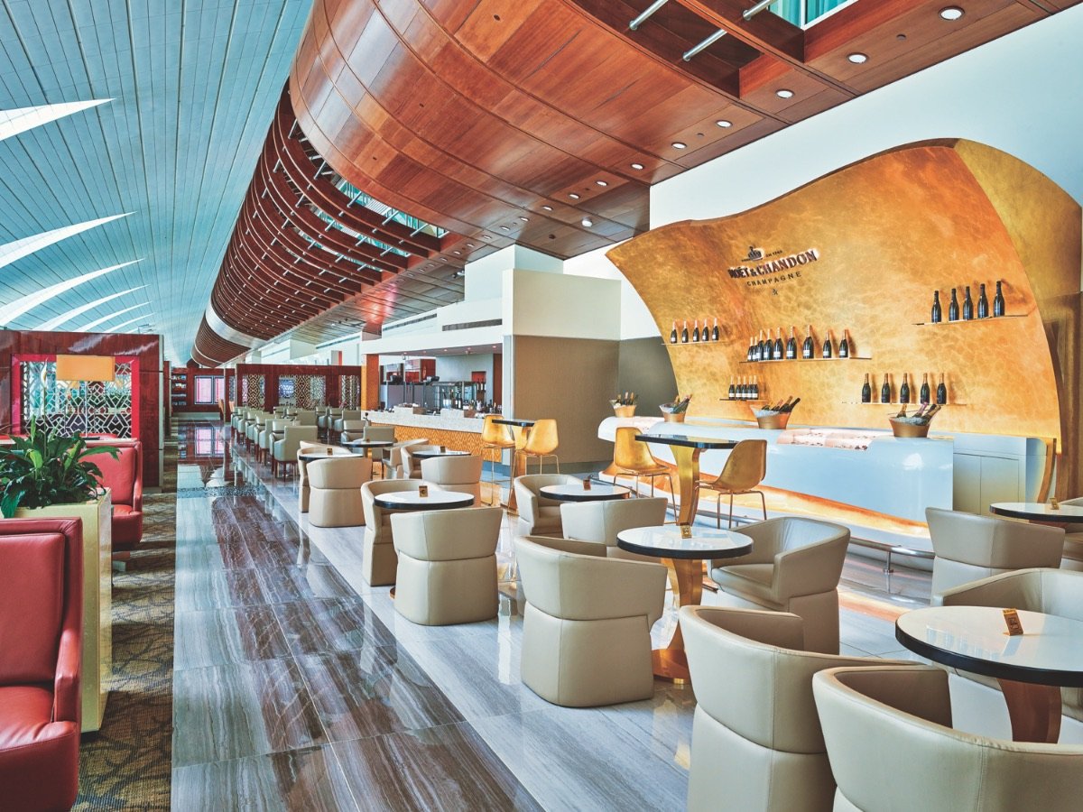 Emirates Champagne Lounge at Dubai Airport