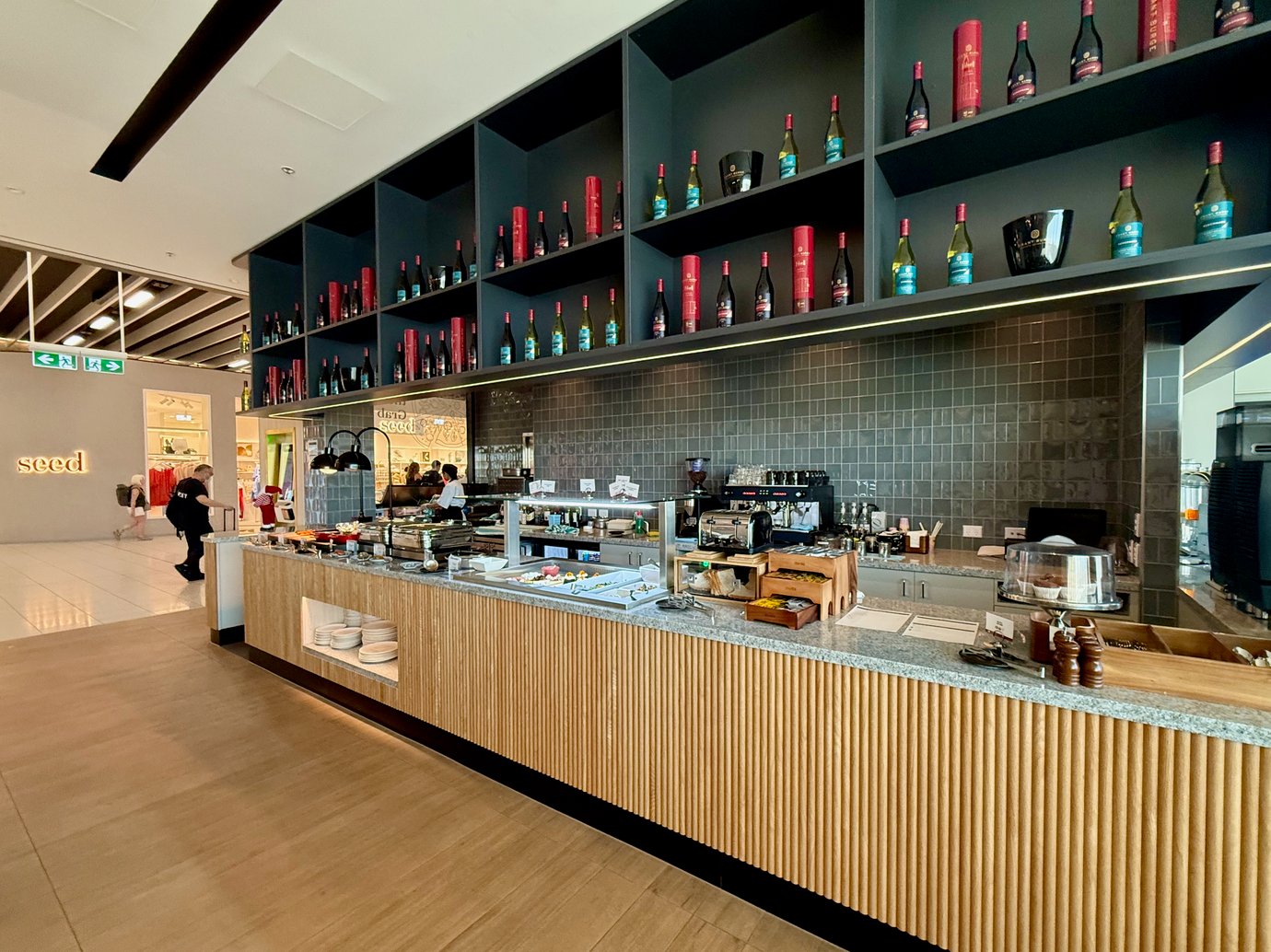 Barista station at the Plaza Premium Domestic Lounge Adelaide