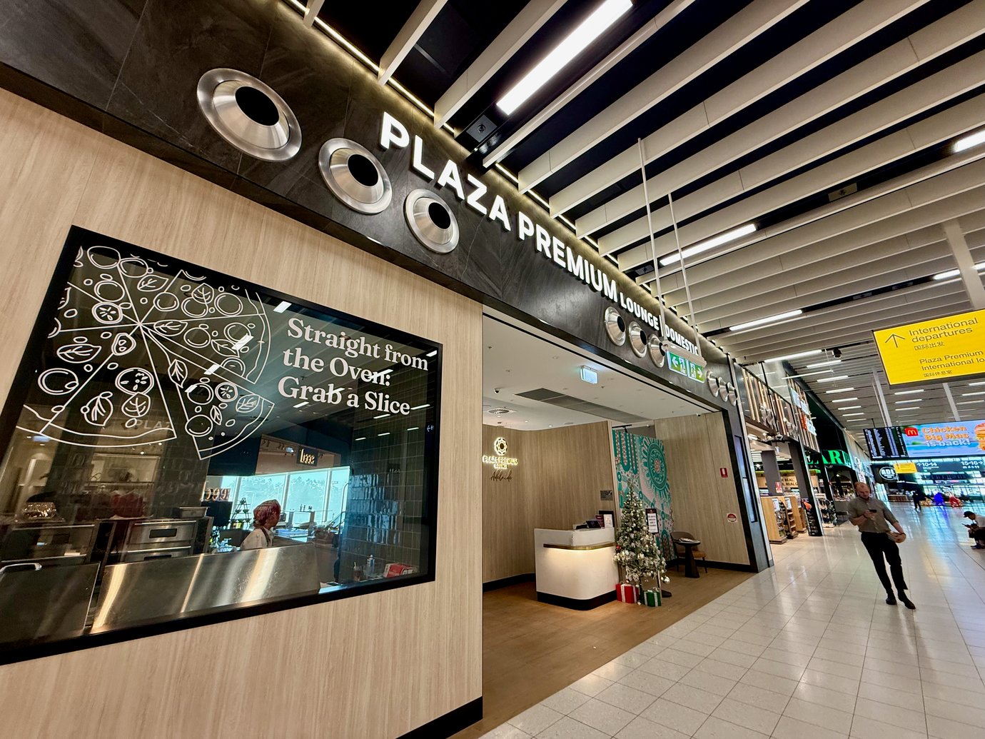 Entrance at the Plaza Premium Domestic Lounge Adelaide