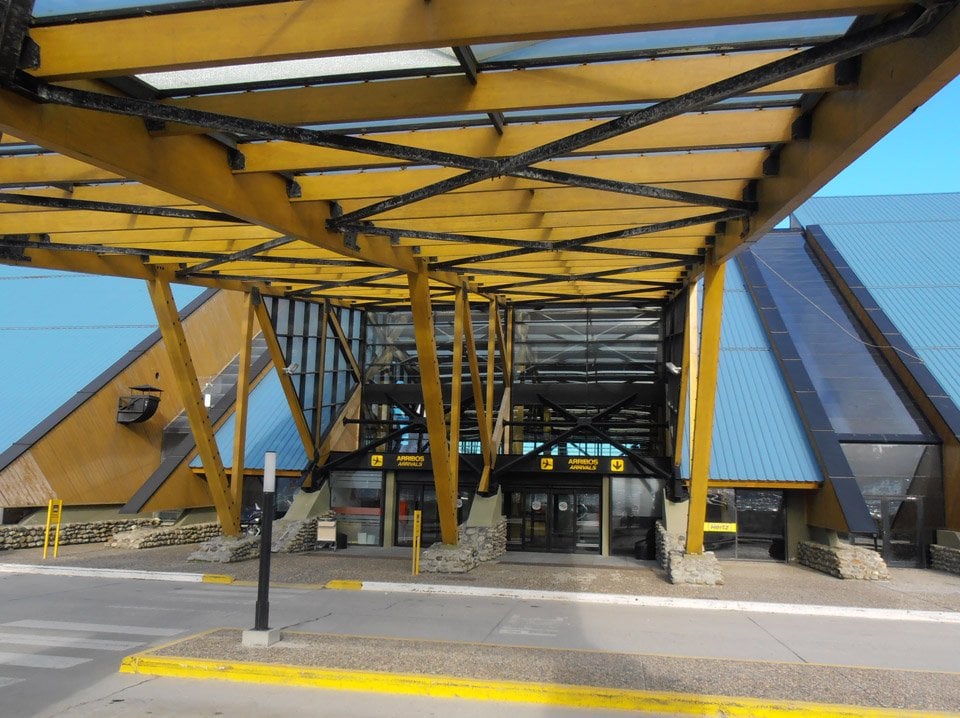 Entrance to Ushuaia International Airport.
